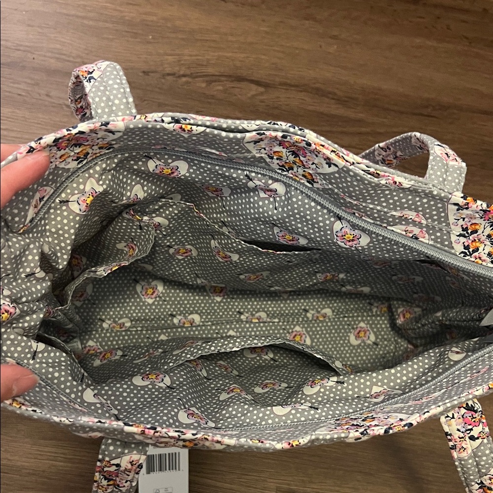 Vera Bradley Gray Floral Heart Tote - Picture 4 of 7